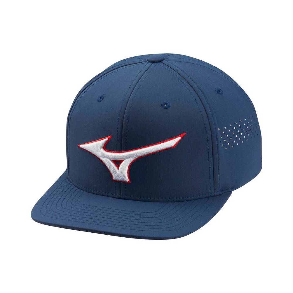Panske Čiapky Mizuno Tour Flat Snapback Námornícka Modrá Vypredaj MLSA31907
